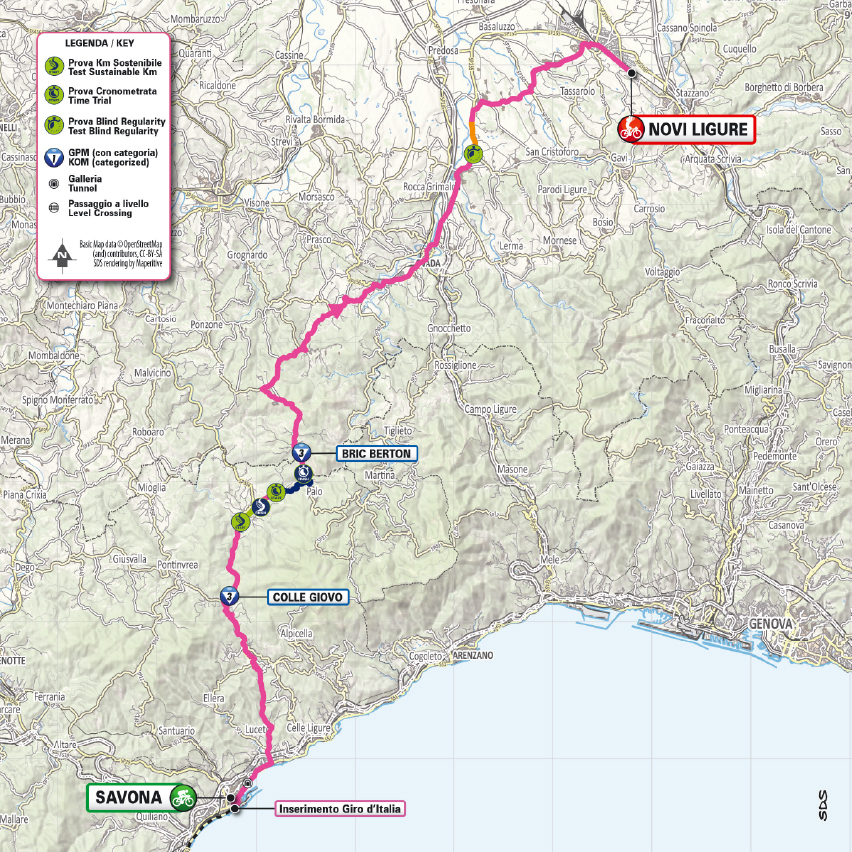 Planimetria/Map Tappa 9 Giro-E 2026