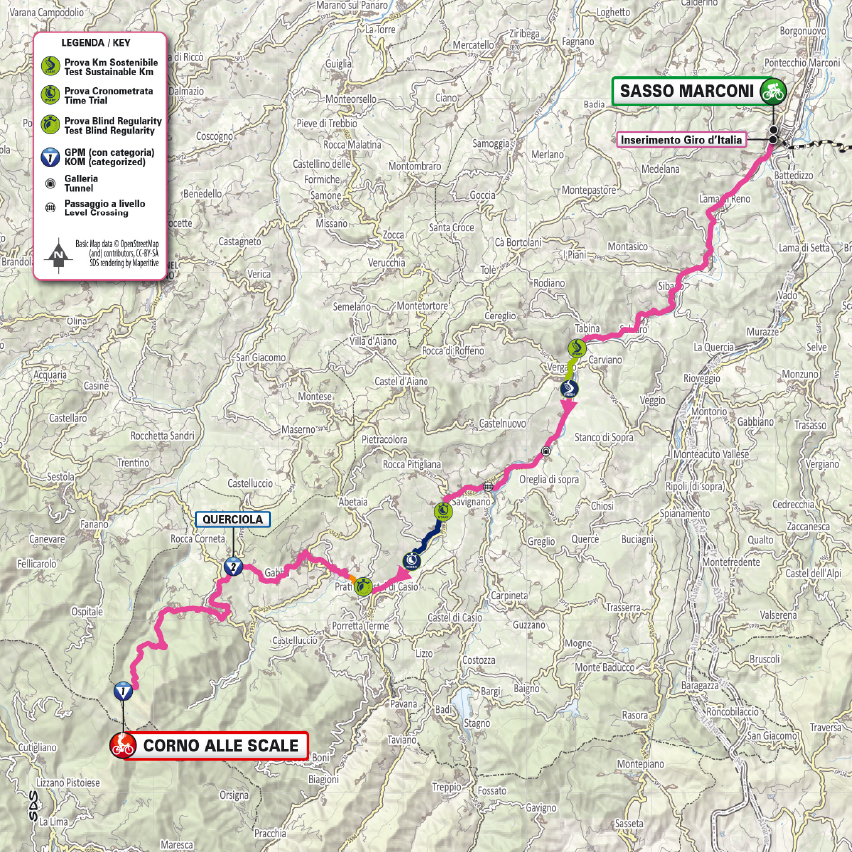 Planimetria/Map Tappa 6 Giro-E 2026