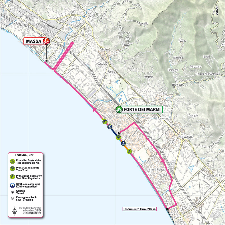 Planimetria/Map Tappa 7 Giro-E 2026