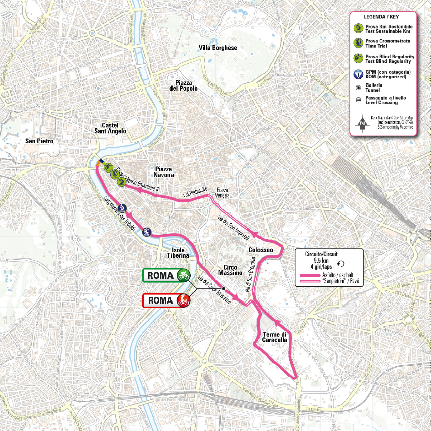 Planimetria/Map Tappa 18 Giro-E 2026