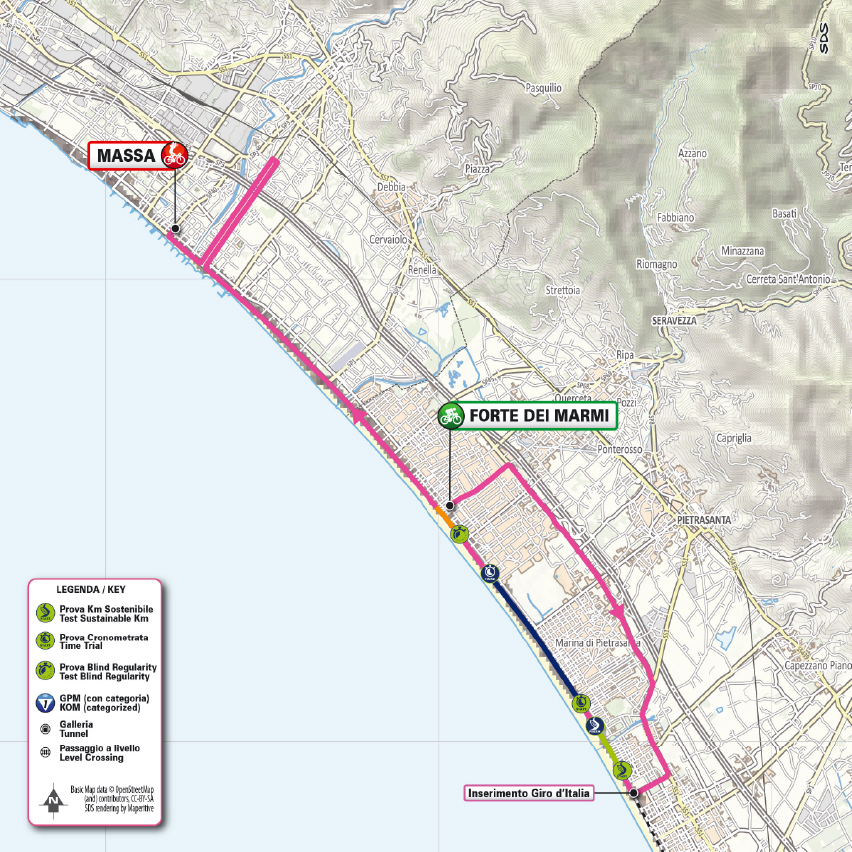 Planimetria/Map Tappa 7 Giro-E 2026